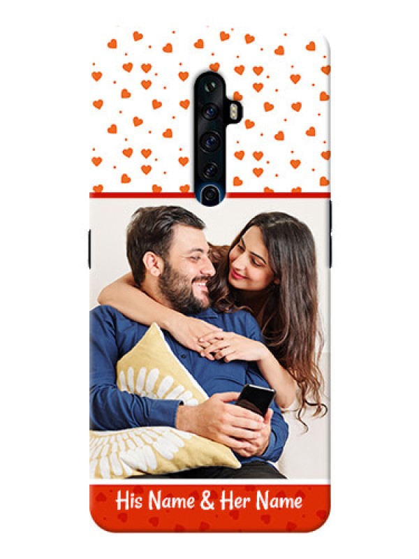 Custom Reno 2F Phone Back Covers: Orange Love Symbol Design