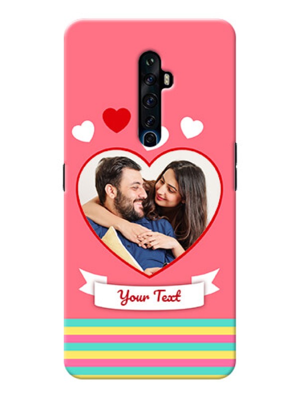 Custom Reno 2F Personalised mobile covers: Love Doodle Design