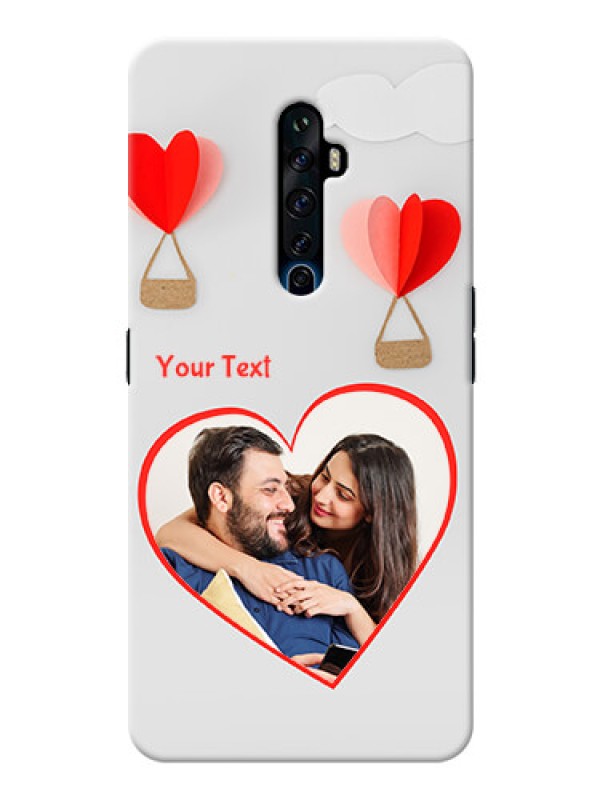 Custom Reno 2F Phone Covers: Parachute Love Design