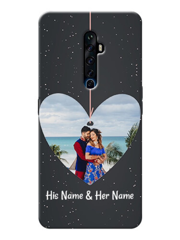 Custom Reno 2F custom phone cases: Hanging Heart Design