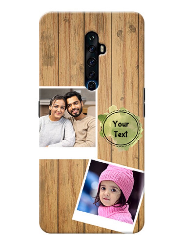 Custom Reno 2F Custom Mobile Phone Covers: Wooden Texture Design