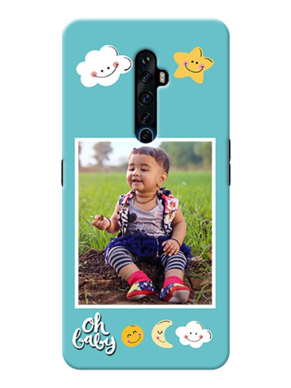 Custom Reno 2F Personalised Phone Cases: Smiley Kids Stars Design