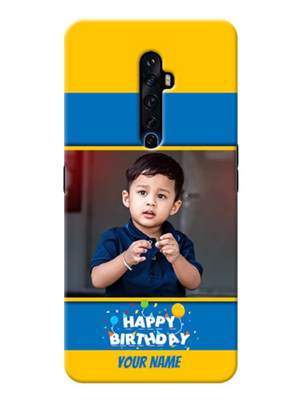 Custom Reno 2F Mobile Back Covers Online: Birthday Wishes Design