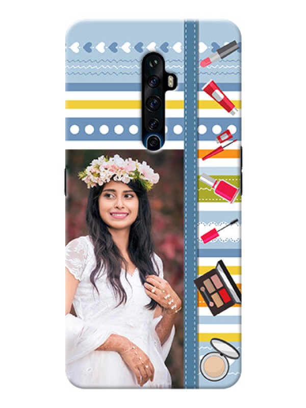Custom Reno 2F Personalized Mobile Cases: Makeup Icons Design