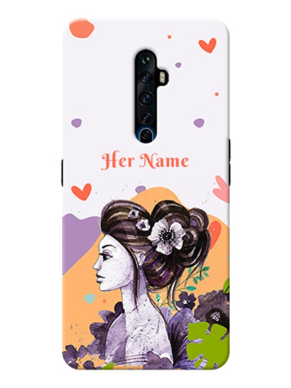 Custom Reno 2F Custom Mobile Case with Woman And Nature Design