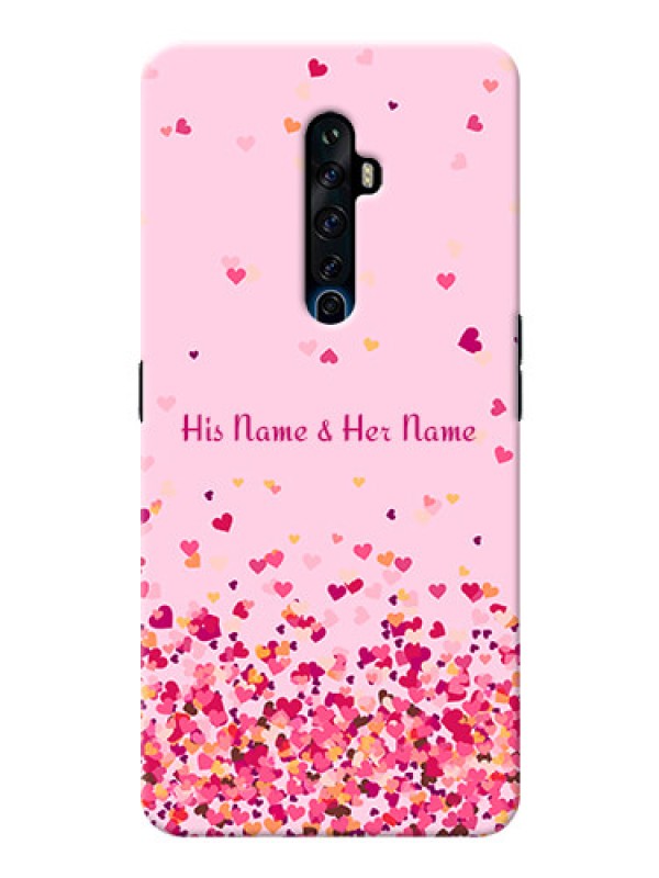 Custom Reno 2F Phone Back Covers: Floating Hearts Design