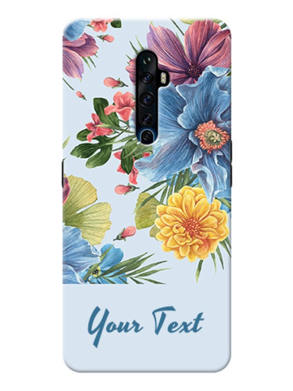 Custom Reno 2F Custom Phone Cases: Stunning Watercolored Flowers Painting Design