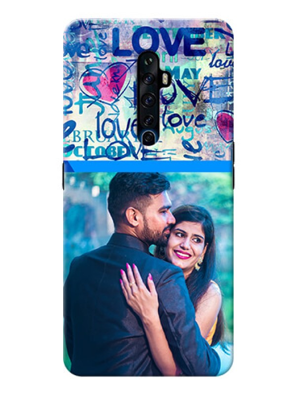 Custom Reno 2Z Mobile Covers Online: Colorful Love Design