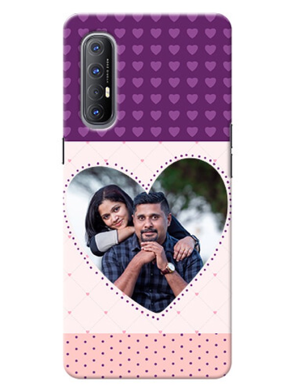 Custom Reno 3 Pro Mobile Back Covers: Violet Love Dots Design