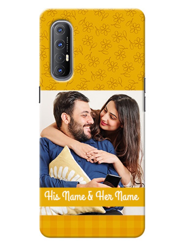 Custom Reno 3 Pro mobile phone covers: Yellow Floral Design