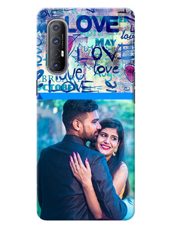 Custom Reno 3 Pro Mobile Covers Online: Colorful Love Design