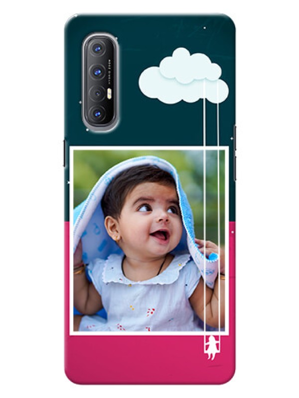 Custom Reno 3 Pro custom phone covers: Cute Girl with Cloud Design