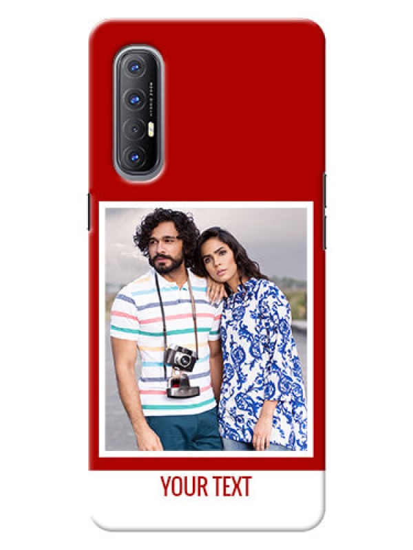 Custom Reno 3 Pro mobile phone covers: Simple Red Color Design