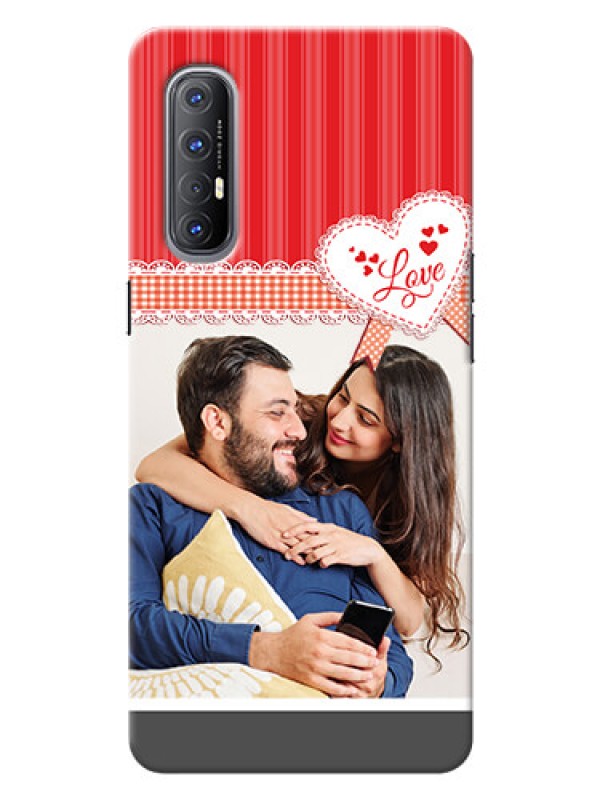 Custom Reno 3 Pro phone cases online: Red Love Pattern Design