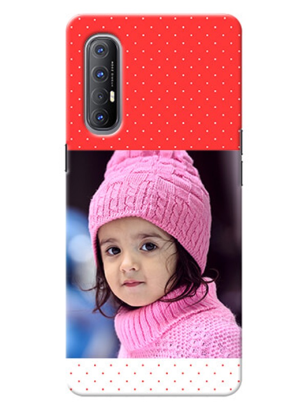 Custom Reno 3 Pro personalised phone covers: Red Pattern Design