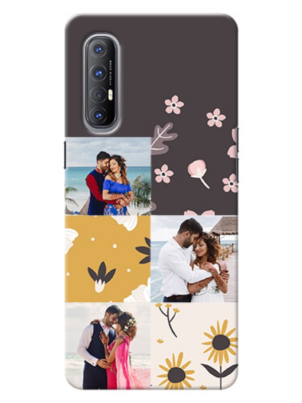 Custom Reno 3 Pro phone cases online: 3 Images with Floral Design