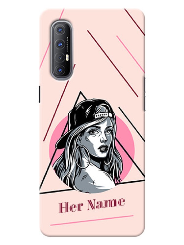 Custom Reno 3 Pro Custom Phone Cases: Rockstar Girl Design