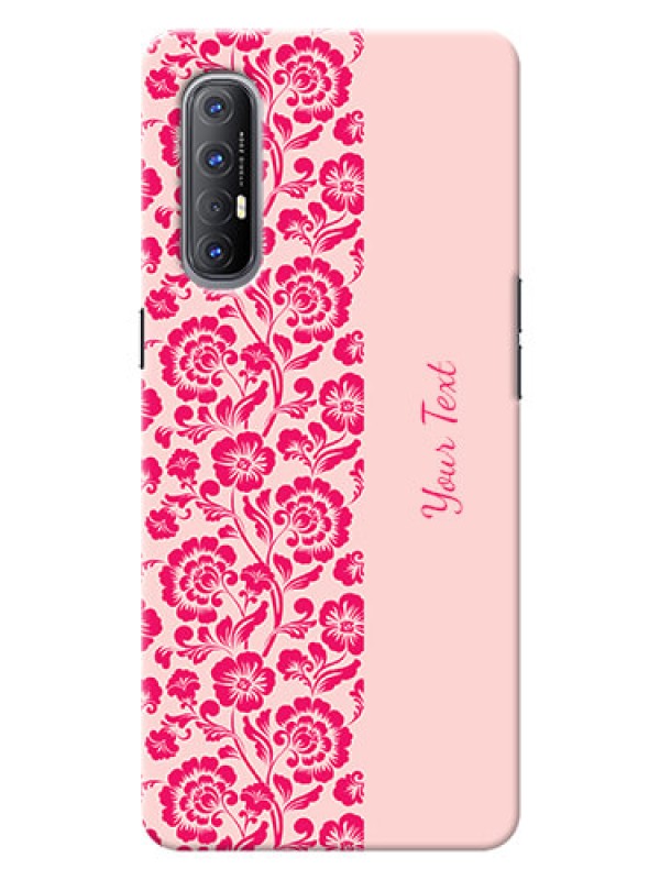 Custom Reno 3 Pro Phone Back Covers: Attractive Floral Pattern Design