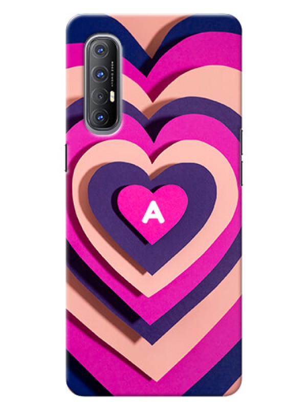 Custom Reno 3 Pro Custom Mobile Case with Cute Heart Pattern Design