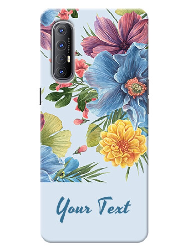 Custom Reno 3 Pro Custom Phone Cases: Stunning Watercolored Flowers Painting Design