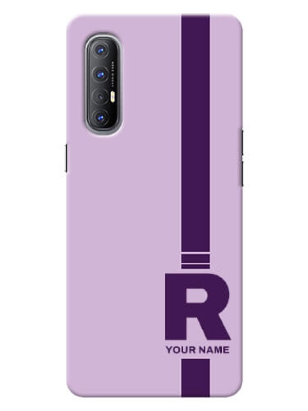 Custom Reno 3 Pro Custom Phone Covers: Simple dual tone stripe with name Design