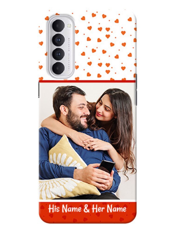 Custom Reno 4 Pro Phone Back Covers: Orange Love Symbol Design