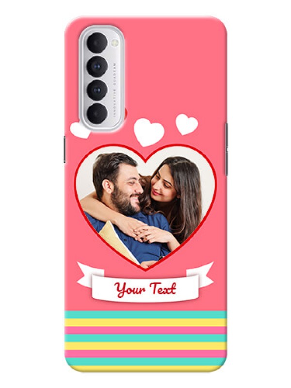 Custom Reno 4 Pro Personalised mobile covers: Love Doodle Design