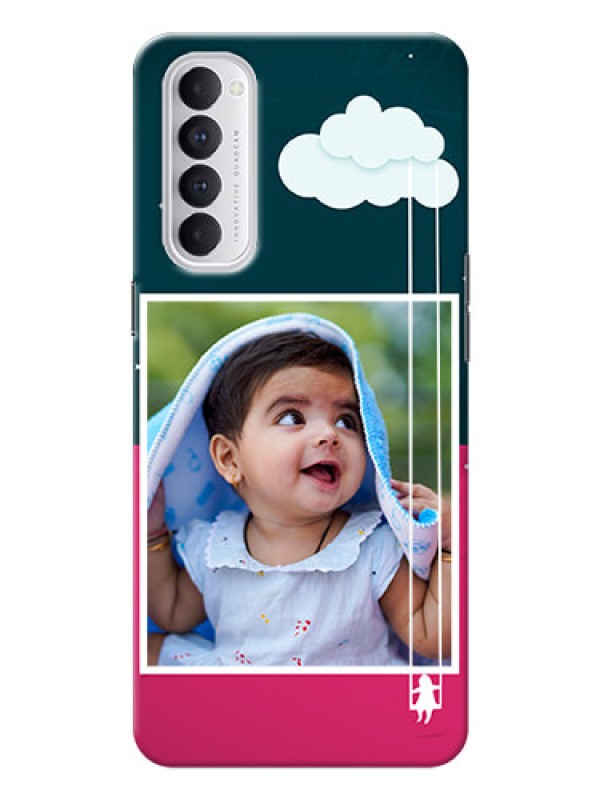 Custom Reno 4 Pro custom phone covers: Cute Girl with Cloud Design