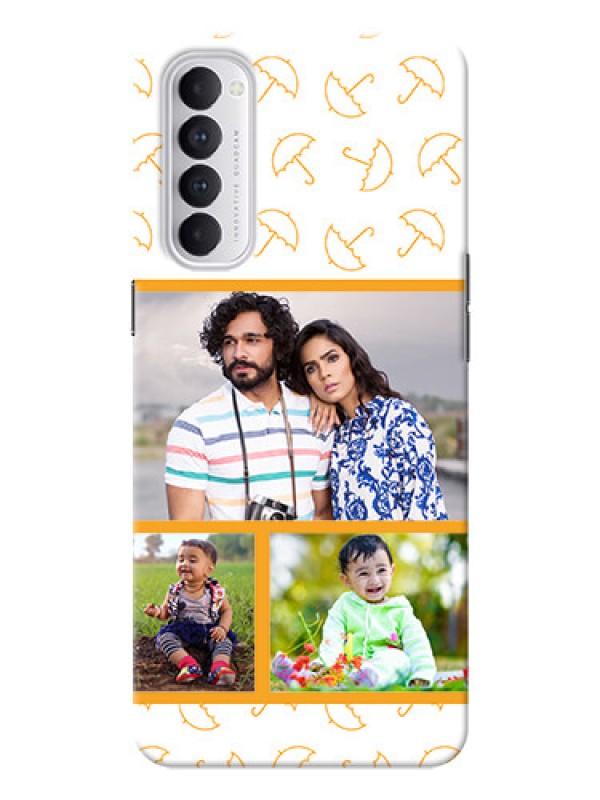 Custom Reno 4 Pro Personalised Phone Cases: Yellow Pattern Design