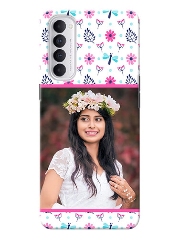 Custom Reno 4 Pro Mobile Covers: Colorful Flower Design