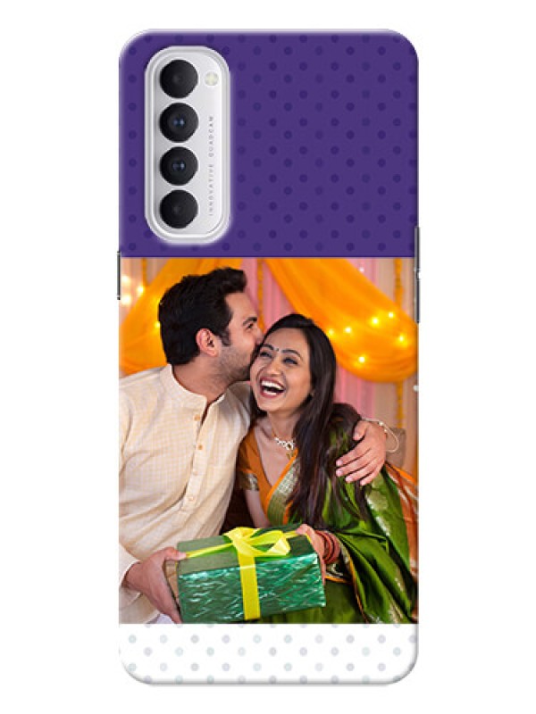 Custom Reno 4 Pro mobile phone cases: Violet Pattern Design