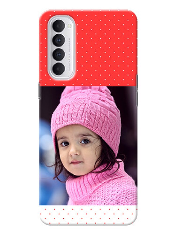 Custom Reno 4 Pro personalised phone covers: Red Pattern Design