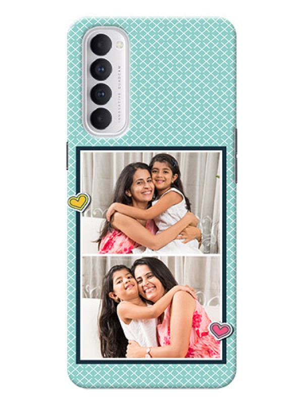 Custom Reno 4 Pro Custom Phone Cases: 2 Image Holder with Pattern Design