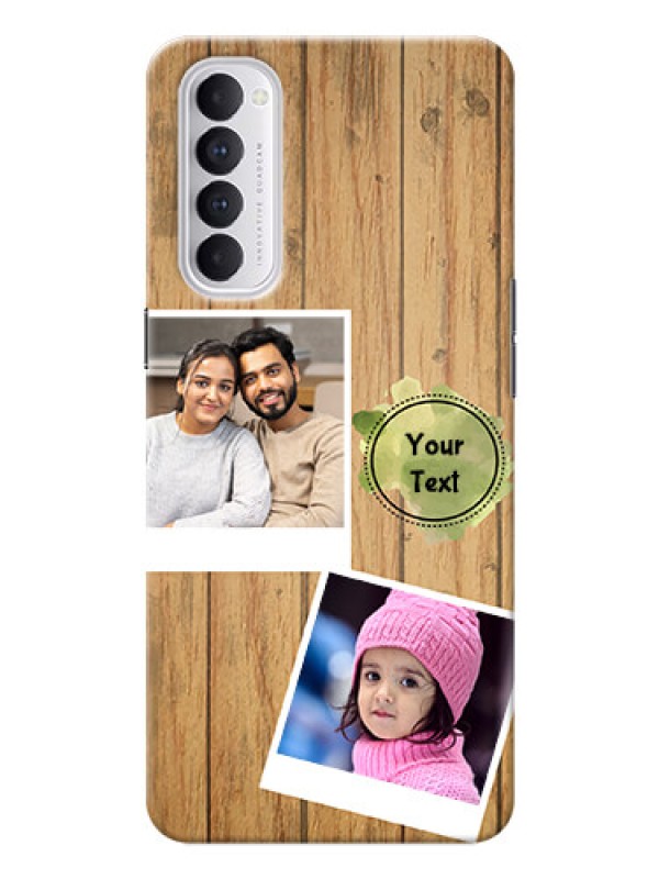 Custom Reno 4 Pro Custom Mobile Phone Covers: Wooden Texture Design