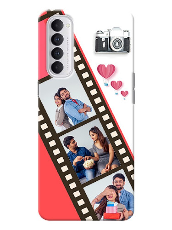Custom Reno 4 Pro custom phone covers: 3 Image Holder with Film Reel