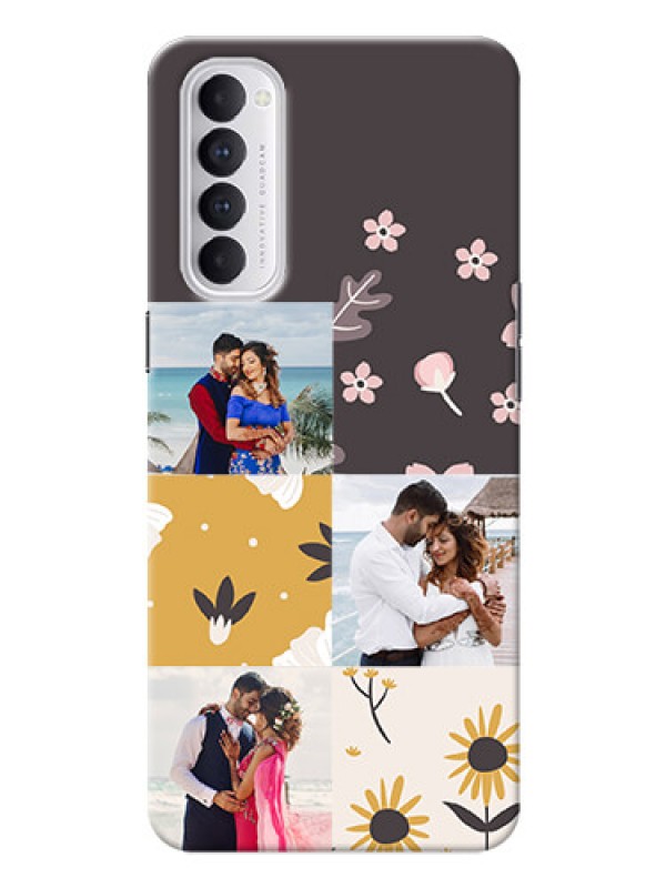 Custom Reno 4 Pro phone cases online: 3 Images with Floral Design