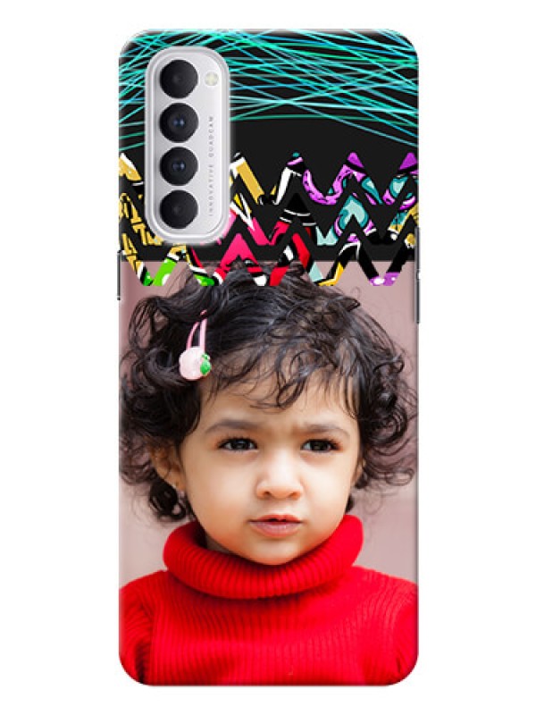 Custom Reno 4 Pro personalized phone covers: Neon Abstract Design