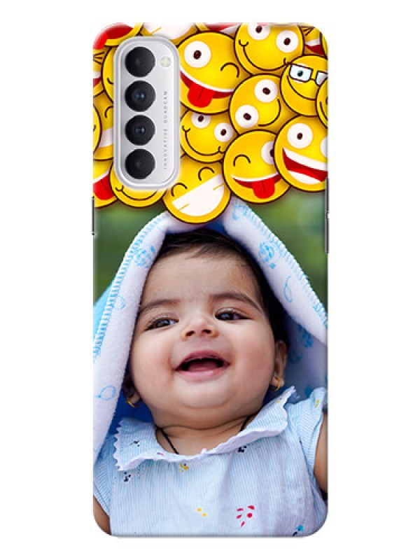 Custom Reno 4 Pro Custom Phone Cases with Smiley Emoji Design