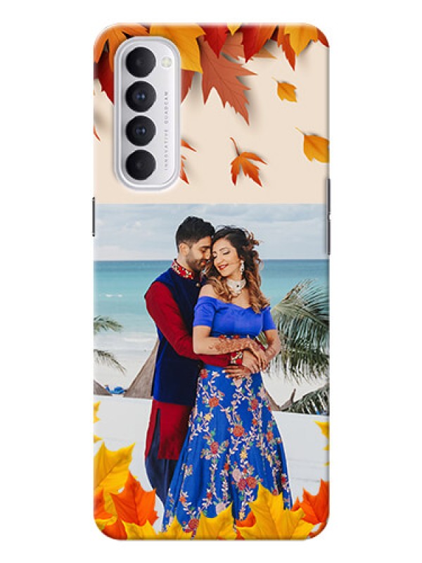 Custom Reno 4 Pro Mobile Phone Cases: Autumn Maple Leaves Design