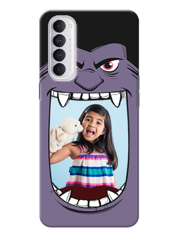 Custom Reno 4 Pro Personalised Phone Covers: Angry Monster Design