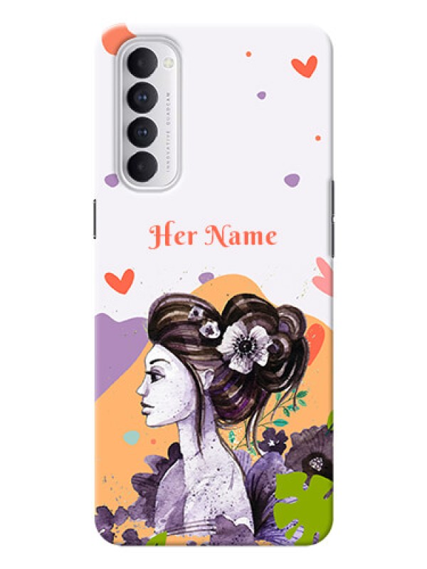Custom Reno 4 Pro Custom Mobile Case with Woman And Nature Design