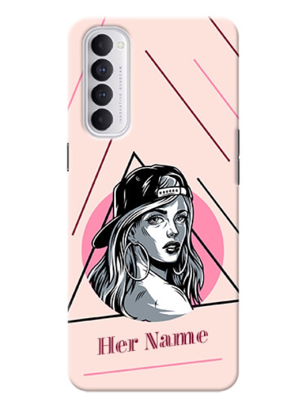 Custom Reno 4 Pro Custom Phone Cases: Rockstar Girl Design