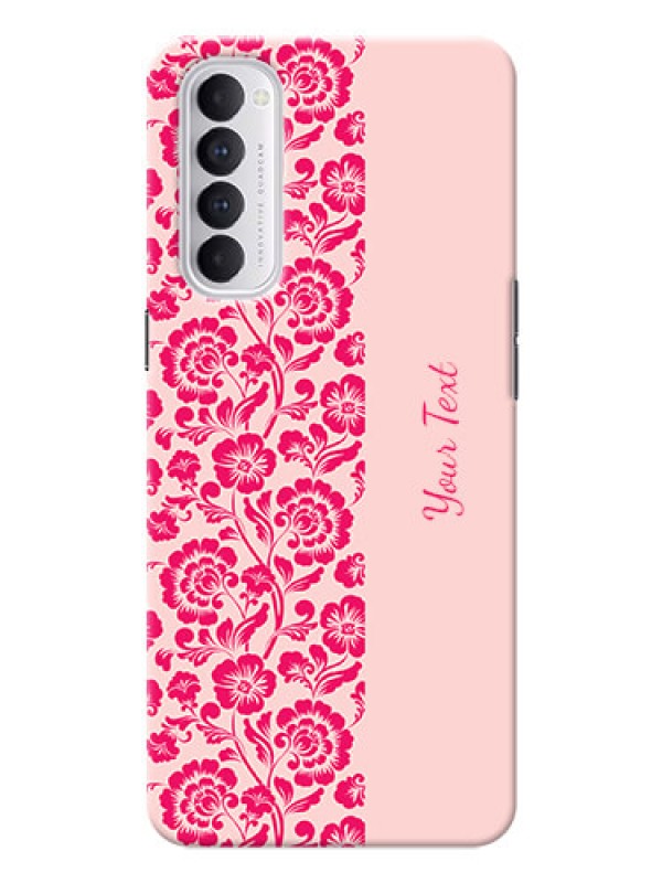 Custom Reno 4 Pro Phone Back Covers: Attractive Floral Pattern Design