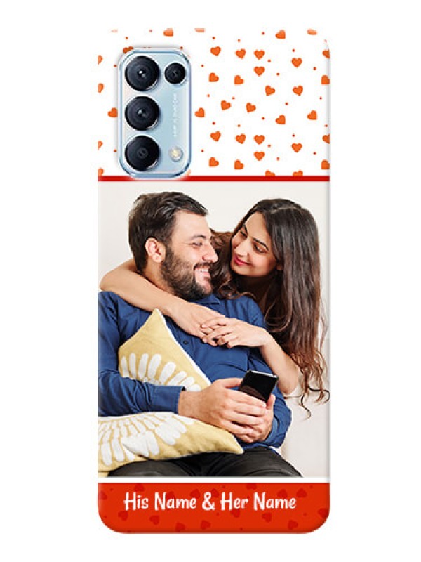 Custom Reno 5 Pro 5G Phone Back Covers: Orange Love Symbol Design