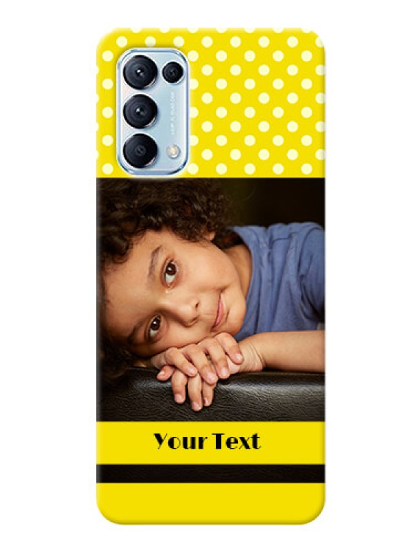 Custom Reno 5 Pro 5G Custom Mobile Covers: Bright Yellow Case Design