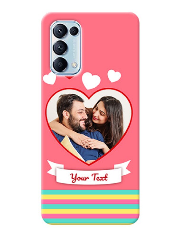 Custom Reno 5 Pro 5G Personalised mobile covers: Love Doodle Design