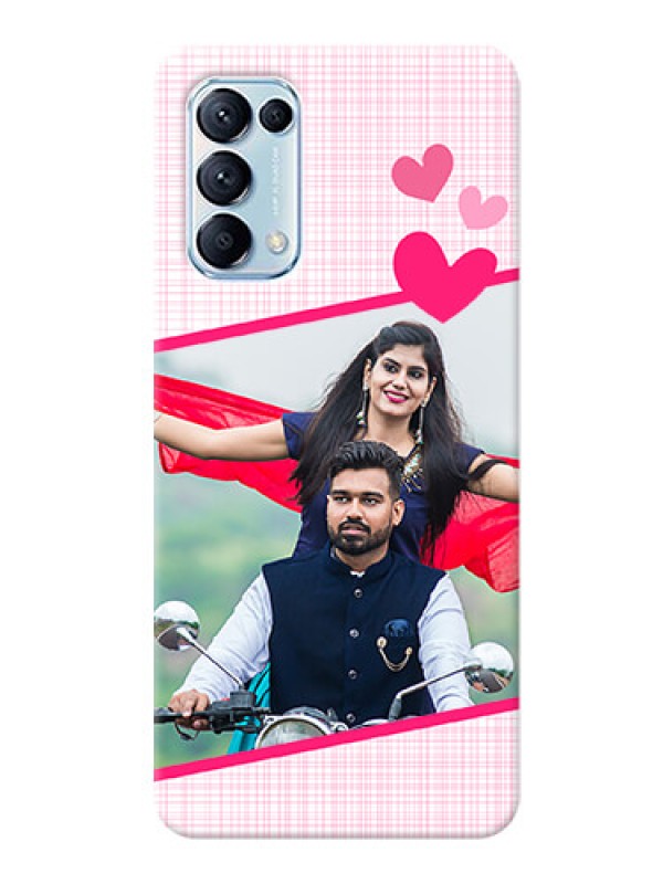 Custom Reno 5 Pro 5G Personalised Phone Cases: Love Shape Heart Design