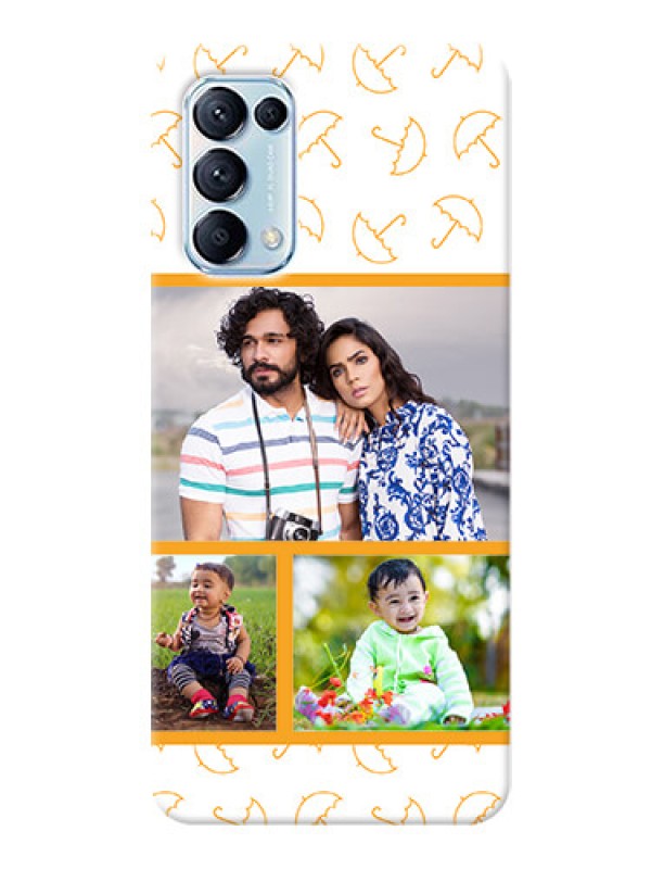 Custom Reno 5 Pro 5G Personalised Phone Cases: Yellow Pattern Design