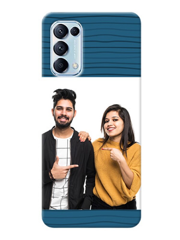 Custom Reno 5 Pro 5G Custom Phone Cases: Blue Pattern Cover Design
