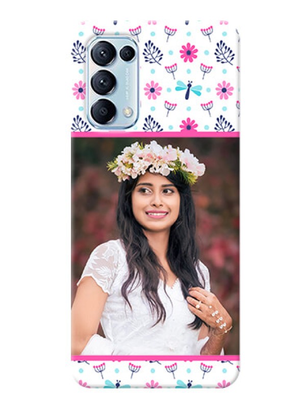 Custom Reno 5 Pro 5G Mobile Covers: Colorful Flower Design